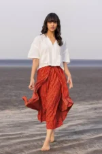Dharna Shirt Top and Wrap-Around Palazzo Pants
