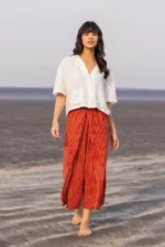 Dharna Shirt Top and Wrap-Around Palazzo Pants - Image 2