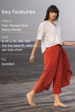 Dharna Shirt Top and Wrap-Around Palazzo Pants - Image 3