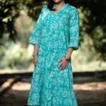 Blue Bell - Cotton Long coordinated Kurti Pant set