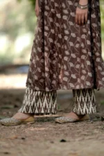 Clay Ash - Cotton Long coordinated Kurti Pant set
