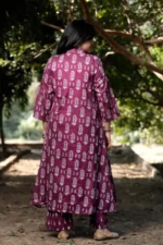 Mulberry Muse - Cotton Long coordinated Kurti Pant set