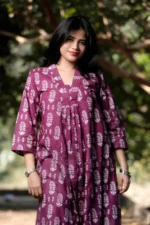 Mulberry Muse - Cotton Long coordinated Kurti Pant set