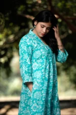 Blue Bell - Cotton Long coordinated Kurti Pant set