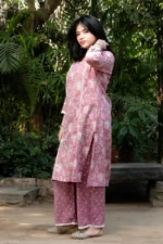 Sanganeri Kantha cotton in soothing pastel tones