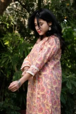 Daffodil - Cotton Kantha coordinated Kurti Pant