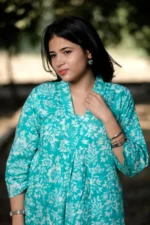 Blue Bell - Cotton Long coordinated Kurti Pant set