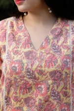 Daffodil - Cotton Kantha coordinated Kurti Pant