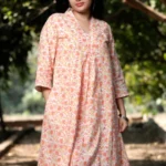 Blush Bloom - Cotton Long coordinated Kurti Pant set