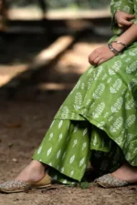 Summer Pesto - Cotton Long coordinated Kurti Pant set