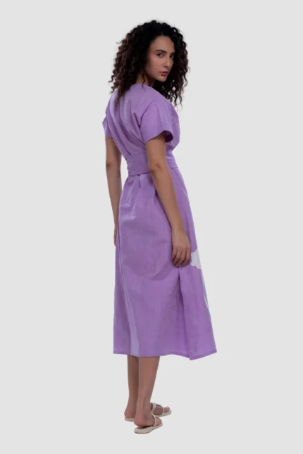 Belted Tunic - Phlox - Naarah Textiles