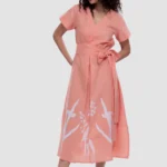 Belted Tunic - Tangerine - Naarah Textiles