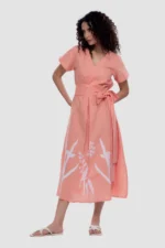 Belted Tunic - Tangerine - Naarah Textiles