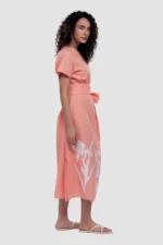 Belted Tunic - Tangerine - Naarah Textiles