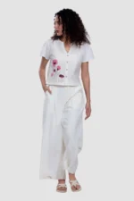 Cotton Crop Top - Loca Aster - Naarah Textiles