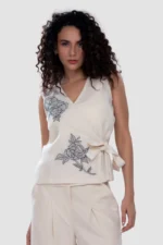 Sleeveless Top - Loca Bloom - Naarah Textiles