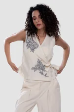 Sleeveless Top - Loca Bloom - Naarah Textiles