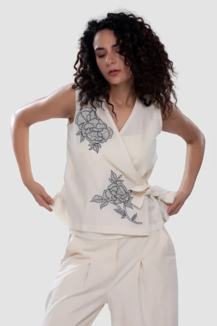 Sleeveless Top - Loca Bloom - Naarah Textiles