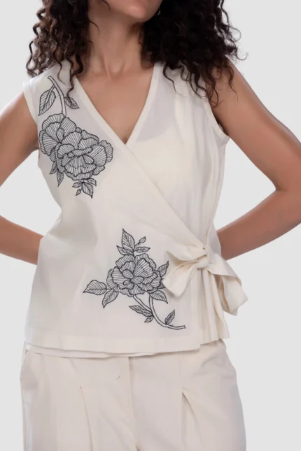Sleeveless Top - Loca Bloom - Naarah Textiles