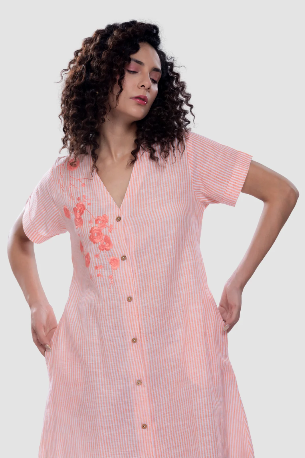 Stripes Tunic - Jaffa - Naarah Textiles Stripes Tunic - Jaffa - Naarah Textiles