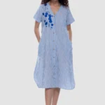 Stripes Tunic - Marine - Naarah Textiles