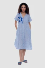 Stripes Tunic - Marine - Naarah Textiles