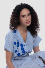 Stripes Tunic - Marine - Naarah Textiles