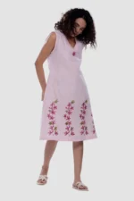 Kora Mystic Rose Kurti- Sleeveless Kurti a Line