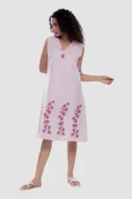 Kora Mystic Rose Kurti- Sleeveless Kurti a Line