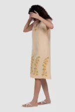 Kora Mellow Yellow Kurti - Sleeveless Kurti a Line