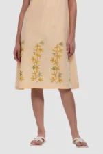 Kora Mellow Yellow Kurti - Sleeveless Kurti a Line