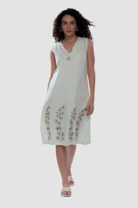 Kora Mint Breeze Kurti - Sleeveless Kurti a Line