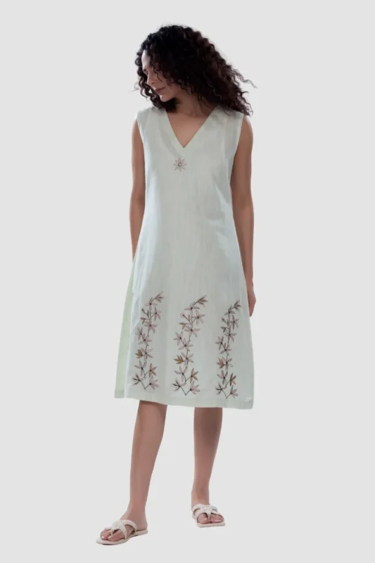 Kora Mint Breeze Kurti - Sleeveless Kurti a Line