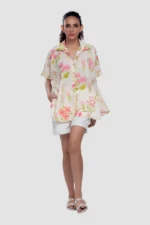 Aravali Cerise oversized Button- up shirt Pink