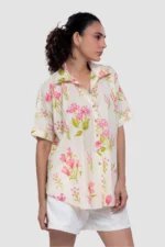 Aravali Cerise oversized Button- up shirt Pink
