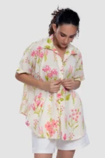 Aravali Cerise oversized Button- up shirt Pink