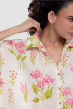 Aravali Cerise oversized Button- up shirt Pink