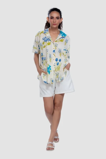 Aravali Bloom oversized Button - up shirt Pink