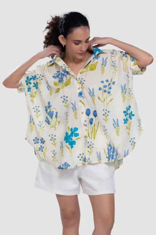 Aravali Bloom oversized Button - up shirt Pink